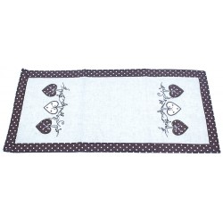 Štola 40 x 140 cm Srdce hnědá