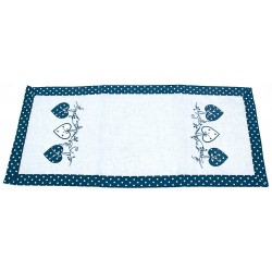 Štola 40 x 140 cm Srdce zelená