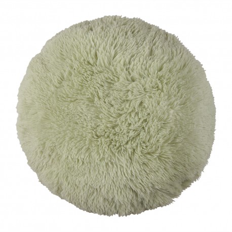 Polštář chlupatý světle zelený Ø 45 cm