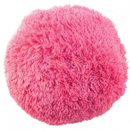 Polštář chlupatý růžový Ø 45 cm